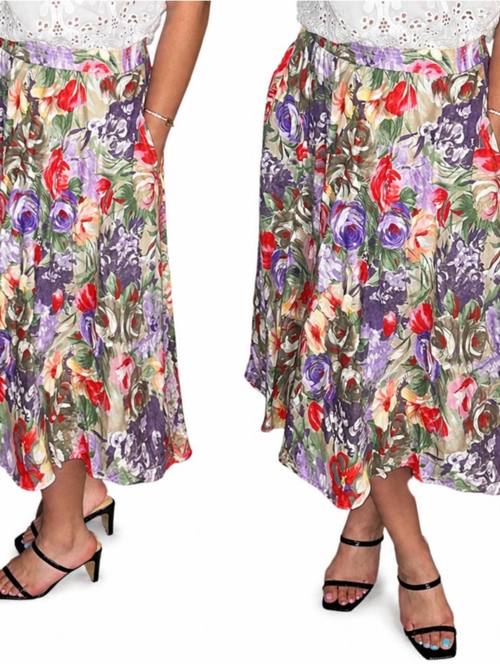 Floral Maxi Skirt in Multi Floral